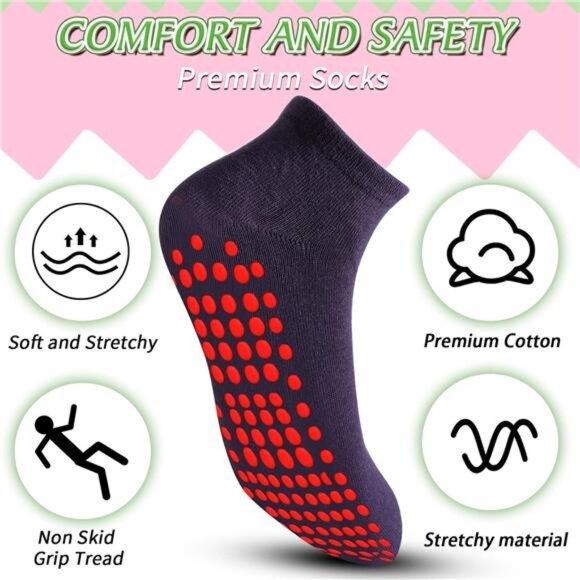 12 Pairs Non Slip Socks Women Yoga Socks with Grips Pilates Socks Anti Slip - Picture 2 of 7